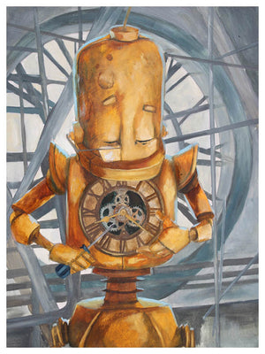 Clock Bot - Print by Lauren Briere