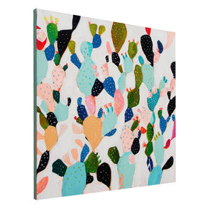 Color Block Cactus - Anna Swanson - 40x40"