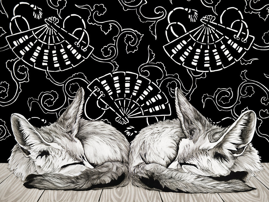 Fennec Foxes- Flip Solomon - Canvas Print