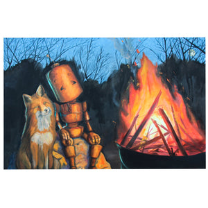 Fire and Fox Bot - Lauren Briere - 24x36" - ORIGINAL