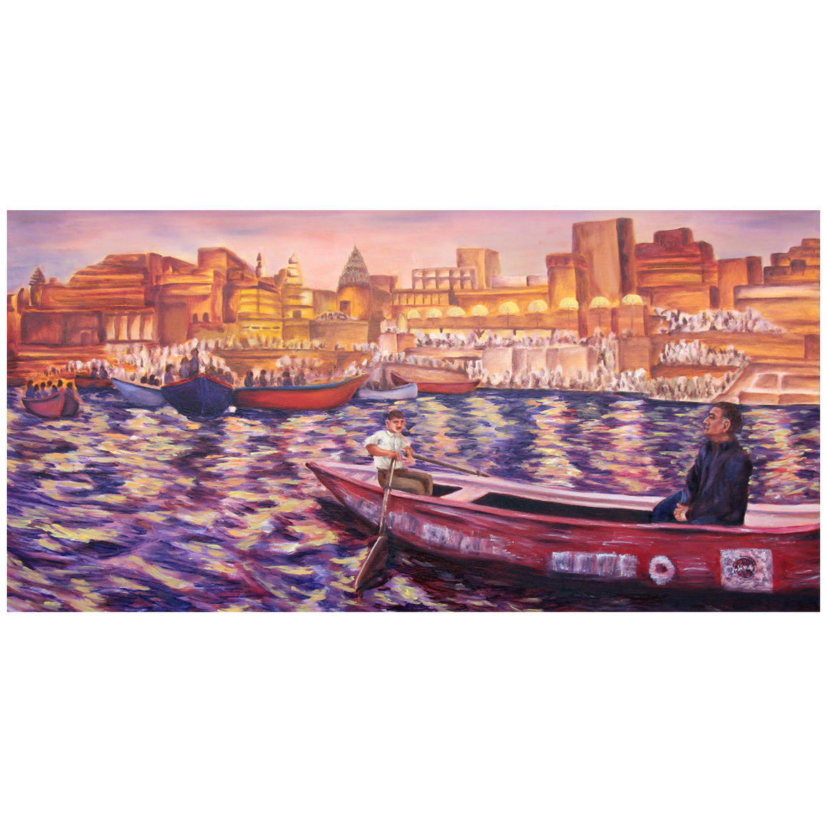 Varanasi Nights - Erica Prasad - 48x22"