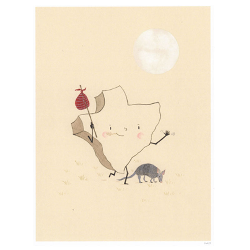 I Want to Go Home with the Armadillo - Heather Sundquist Hall - 8x10"(print)