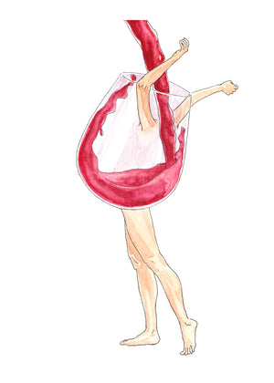 Wine-O-Clock - Jennifer Pate - 8x10"
