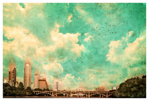 Austin From a Red Canoe - Judy Paul - Print