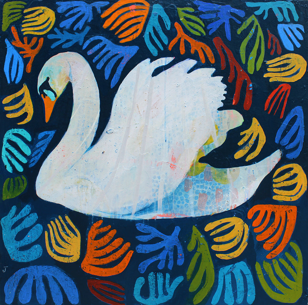 Matisse Swan - Judy Paul - 30x30"