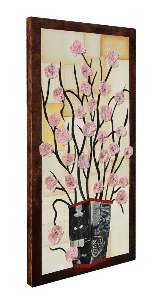 Pink Flowers - Larry Goode - 24x48"