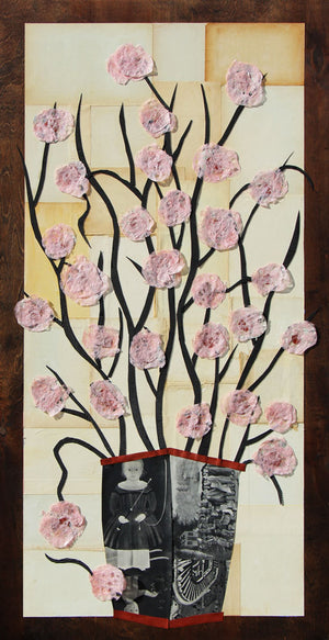 Pink Flowers - Larry Goode - 24x48"