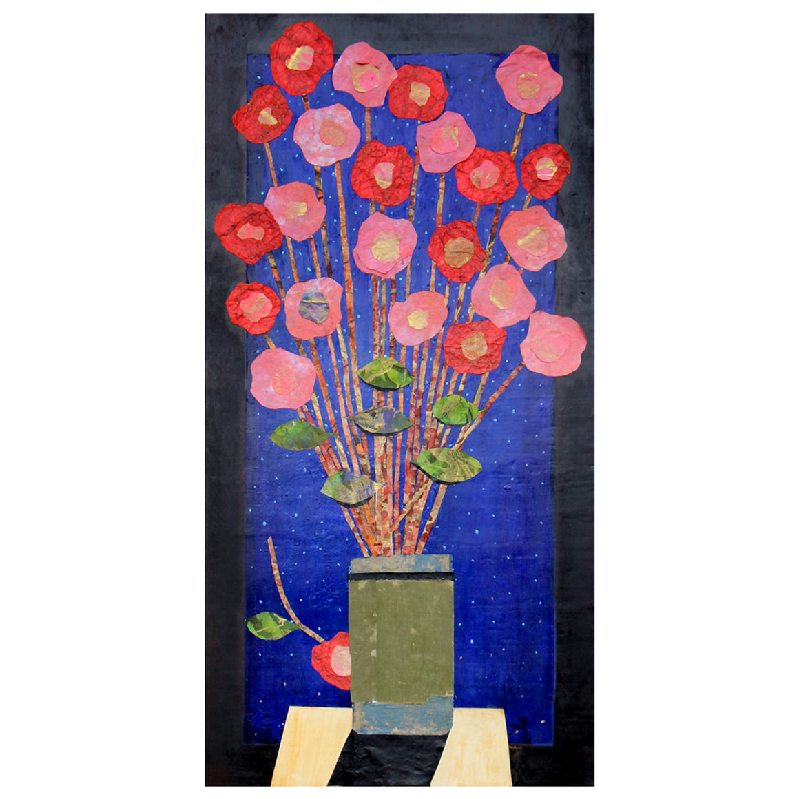 Pink and Red Flowers - Larry Goode - 24x48"