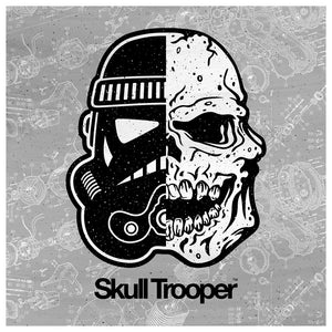 Skull Trooper Gray Schematic - Beast Syndicate - Various Sizes (Canvas Print)