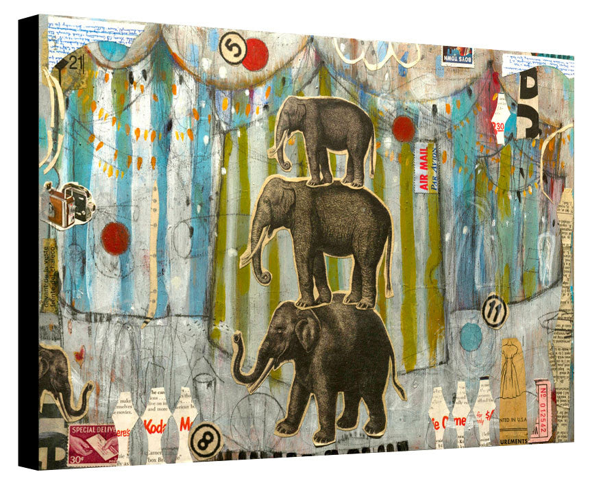 Stacked Elephants - Judy Paul - Print