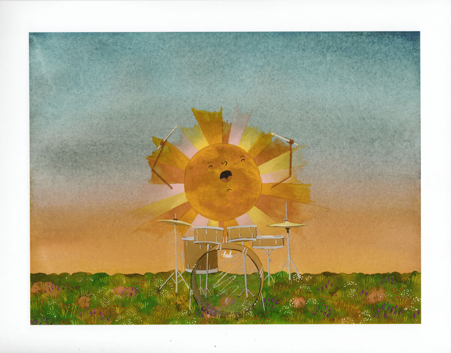 Sun Drums - Heather Sundquist Hall - 11x14"(print)