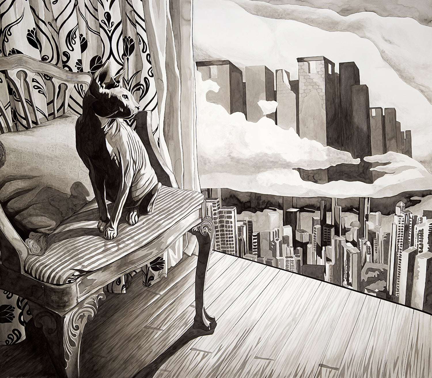 floating city drawing