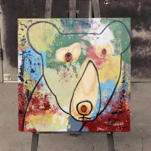 Wood Bear 1 - Greta Goo - 24 x 24""