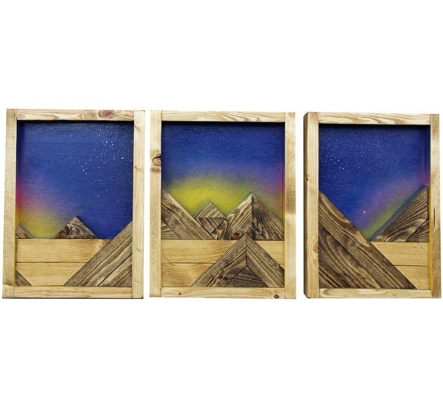 Desert Sunrise Triptych - Raymond Allen - 28.5x12"