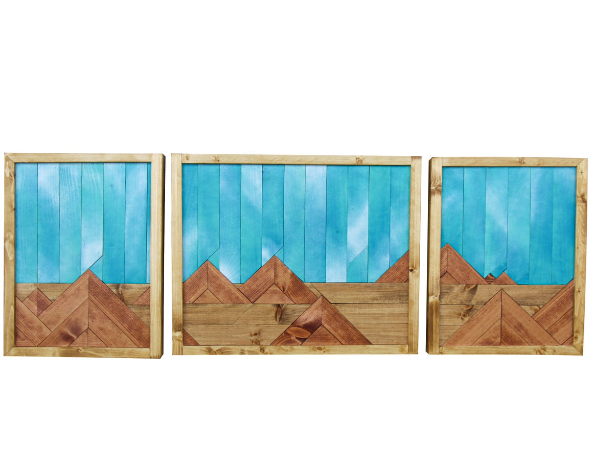 Desolate Beauty Triptych- Raymond Allen - 40.5x14.5"