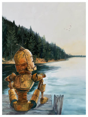Dock of the Bay Bot - Print by Lauren Briere