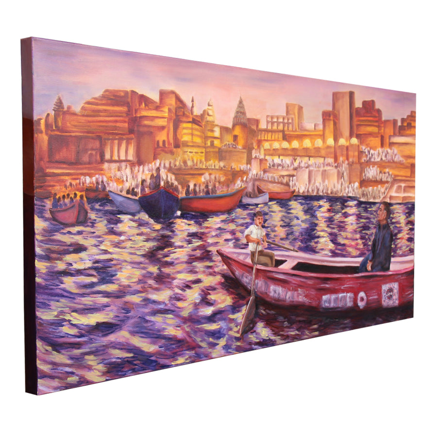 Varanasi Nights - Erica Prasad - 48x22"