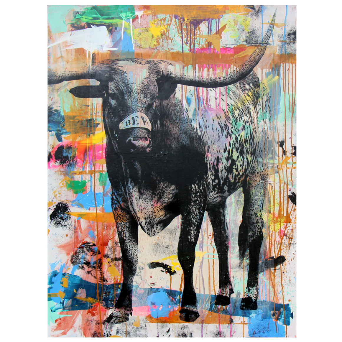 Longhorn Graffitti - Judy Paul - 36x48"